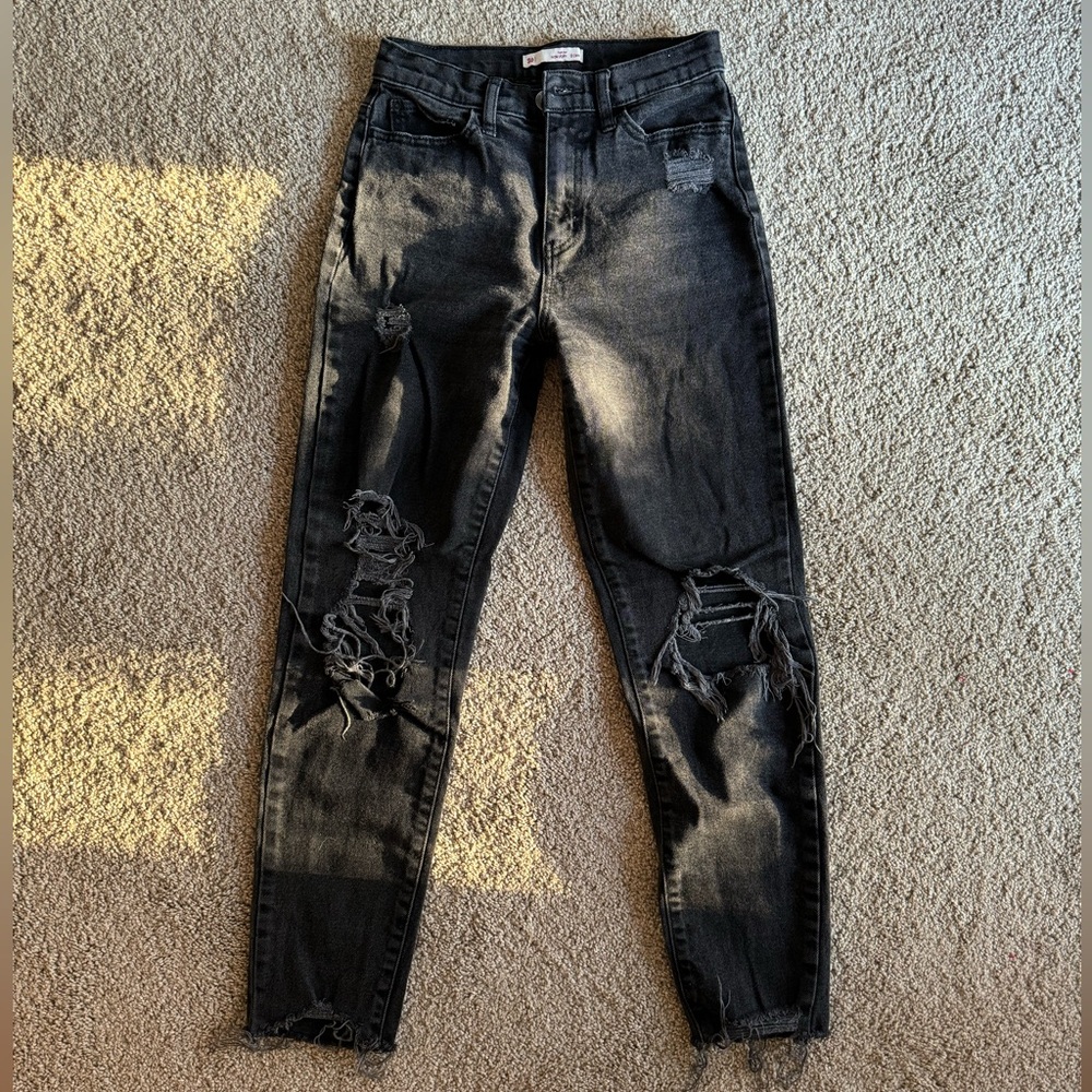 Ripped Black Mom Jeans